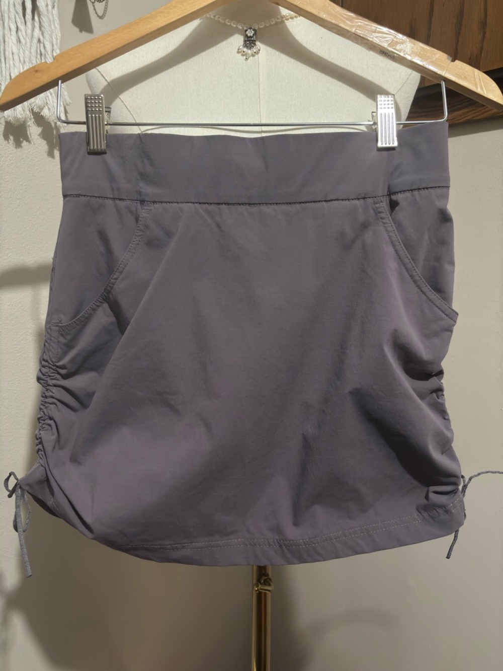 Columbia Athletic Mini Skort Skirt Size Small Ruched Side Ties